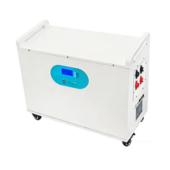 Mobile 51.2V 300Ah LiFePO4 Energy Storage Battery with Wheels